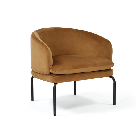 Vivien Caramel Velvet Occasional Chair