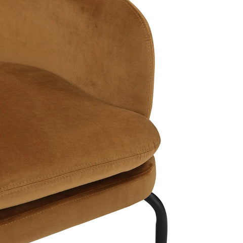 Vivien Caramel Velvet Occasional Chair