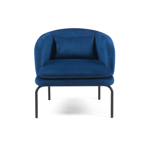 Vivien Dark Navy Velvet Occasional Chair