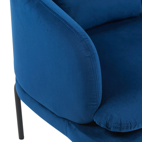 Vivien Dark Navy Velvet Occasional Chair