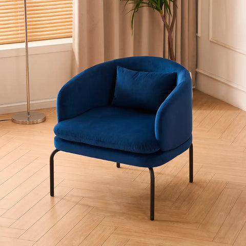 Vivien Dark Navy Velvet Occasional Chair