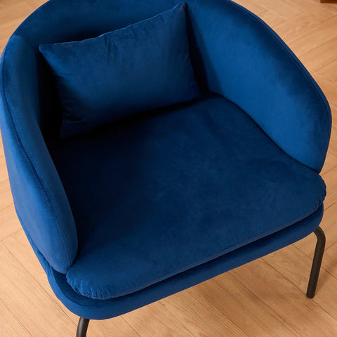 Vivien Dark Navy Velvet Occasional Chair