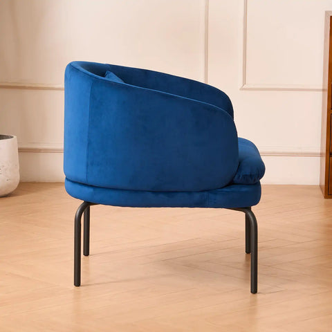 Vivien Dark Navy Velvet Occasional Chair
