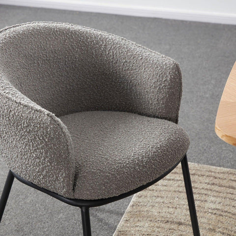x1 Verve Boucle Grey Dining Chair