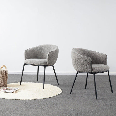 x1 Verve Boucle Grey Dining Chair