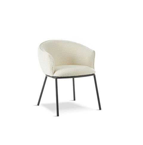 x1 Verve Boucle White Dining Chair