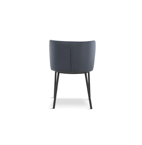 x2 Celeste Velvet Dining Chair in Dark Grey