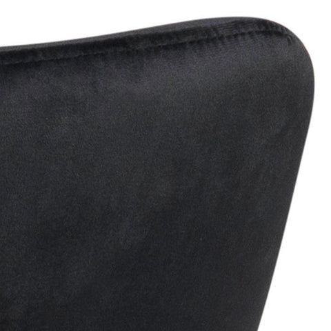 x2 Vega Black Velvet Dining Chairs with Armrests
