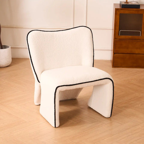 Zola White Sherpa Fleece Occasional Chair