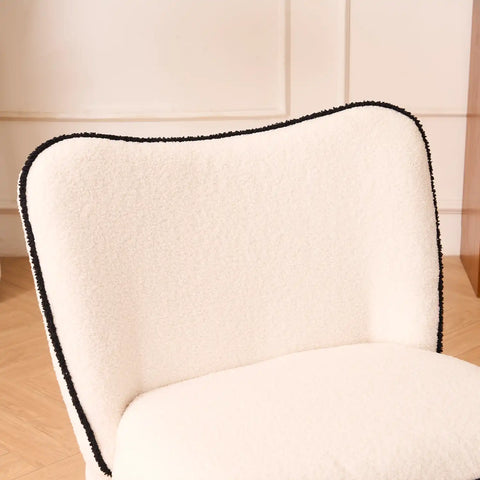 Zola White Sherpa Fleece Occasional Chair