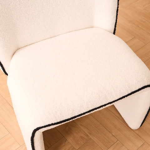 Zola White Sherpa Fleece Occasional Chair