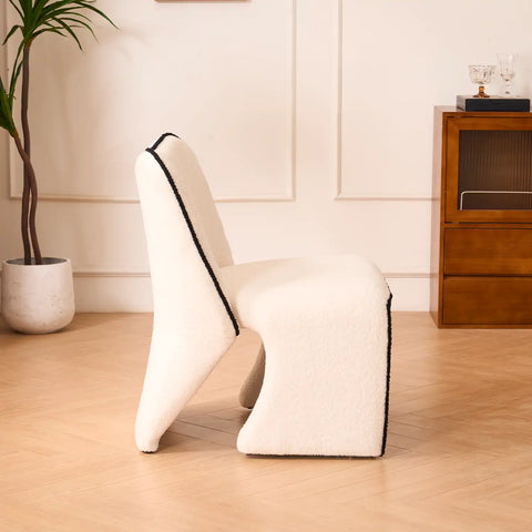 Zola White Sherpa Fleece Occasional Chair