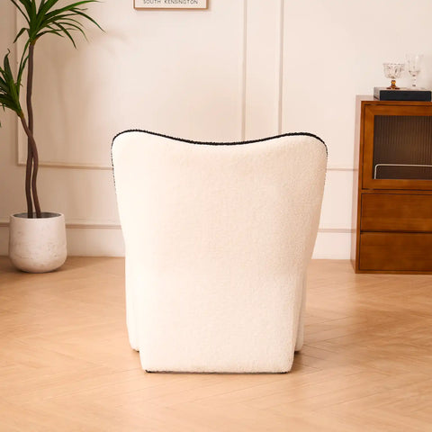 Zola White Sherpa Fleece Occasional Chair
