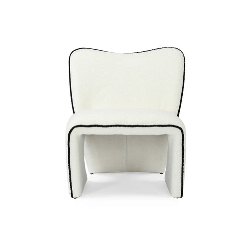 Zola White Sherpa Fleece Occasional Chair