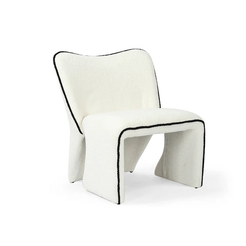 Zola White Sherpa Fleece Occasional Chair