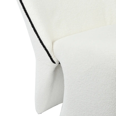 Zola White Sherpa Fleece Occasional Chair