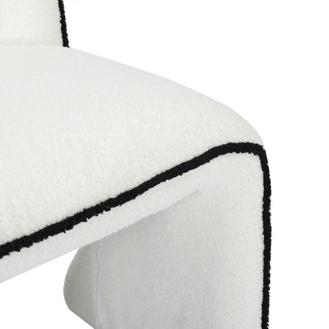 Zola White Sherpa Fleece Occasional Chair