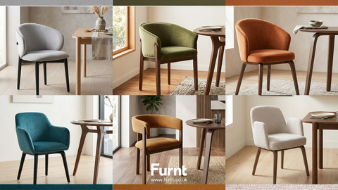 How to Style Fabric Dining Chairs with Walnut Frames