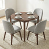 Nomi Walnut Effect 2-4 Seater Round Wooden Dining Table - 105cm