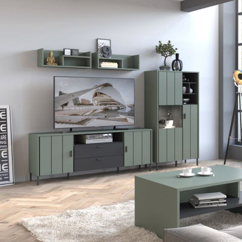 Arundel TV Unit in Green - 158cm