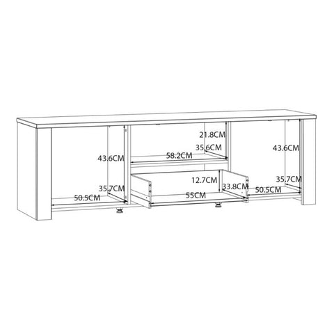 Bohol TV Unit  in Oak & White