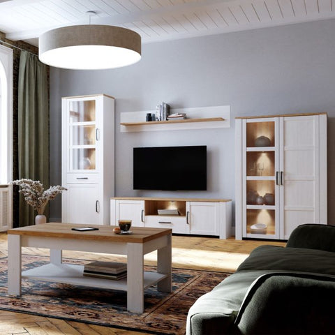 Bohol TV Unit  in Oak & White