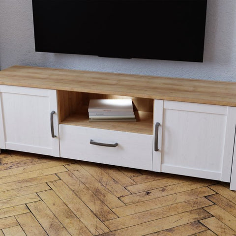 Bohol TV Unit  in Oak & White