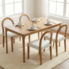 Aldridge Mid-century Modern Oak Effect 4-6 Seater Rectangle Wooden Dining Table  - 140cm