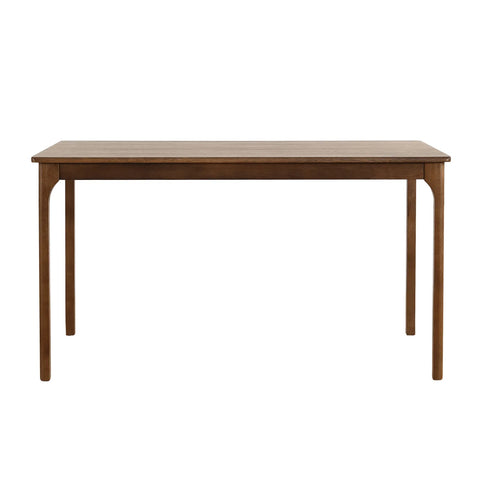Aldridge Mid-century Modern Walnut Effect 4-6 Seater Rectangle Wooden Dining Table - 140cm