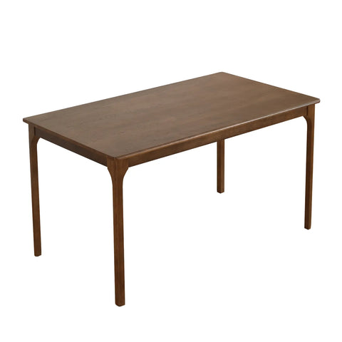 Aldridge Mid-century Modern Walnut Effect 4-6 Seater Rectangle Wooden Dining Table - 140cm
