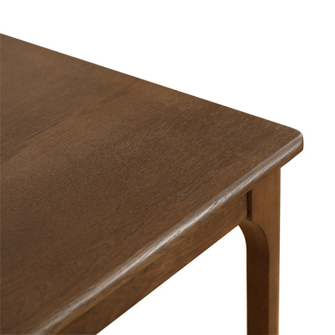 Aldridge Mid-century Modern Walnut Effect 4-6 Seater Rectangle Wooden Dining Table - 140cm