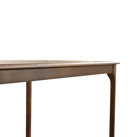 Aldridge Mid-century Modern Walnut Effect 4-6 Seater Rectangle Wooden Dining Table - 140cm