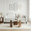 Alfie Cream Soft Weave Fabric 3 Seater Sofa with Black Legs