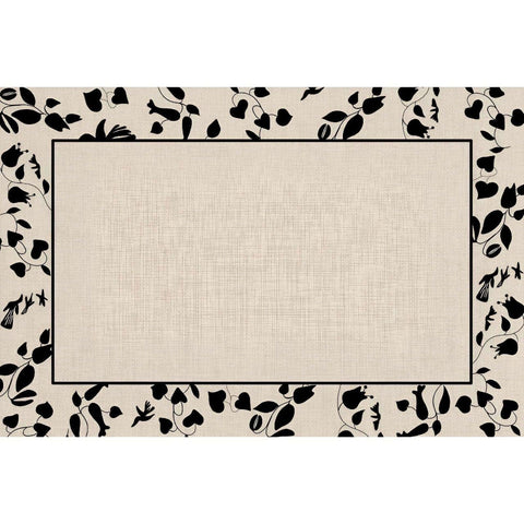 Alice Wonderland D Dramatic Floral Border Rug - 160 x 200cm - Furnt