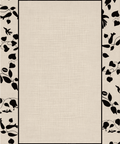 Alice Wonderland D Dramatic Floral Border Rug - 160 x 200cm - Furnt