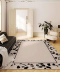 Alice Wonderland D Dramatic Floral Border Rug - 160 x 200cm - Furnt
