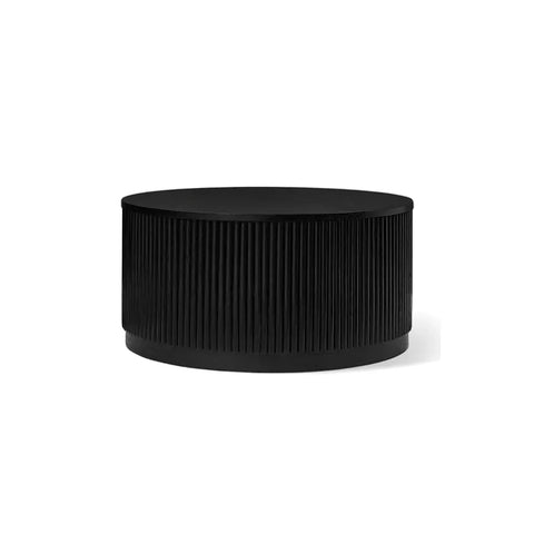 Allegro Black Wooden Round Coffee Table