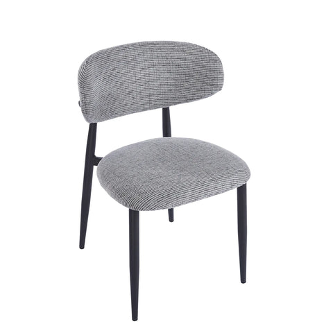 Almos Set of 4 Velvet Dining Chairs - Grey