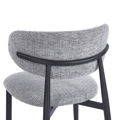Almos Set of 4 Velvet Dining Chairs - Grey