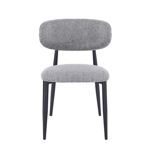 Almos Set of 4 Velvet Dining Chairs - Grey