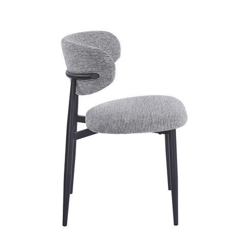 Almos Set of 4 Velvet Dining Chairs - Grey