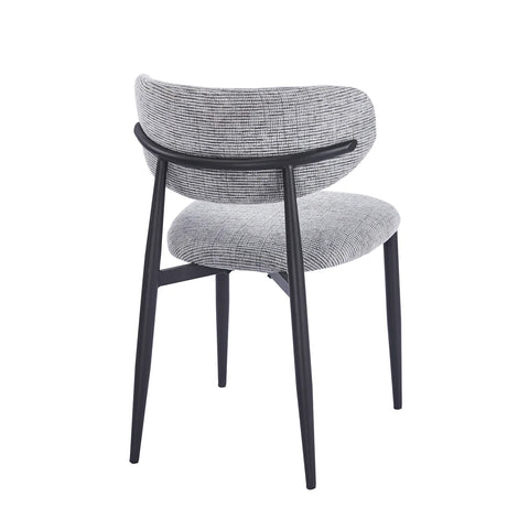 Almos Set of 4 Velvet Dining Chairs - Grey