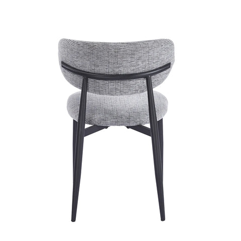 Almos Set of 4 Velvet Dining Chairs - Grey