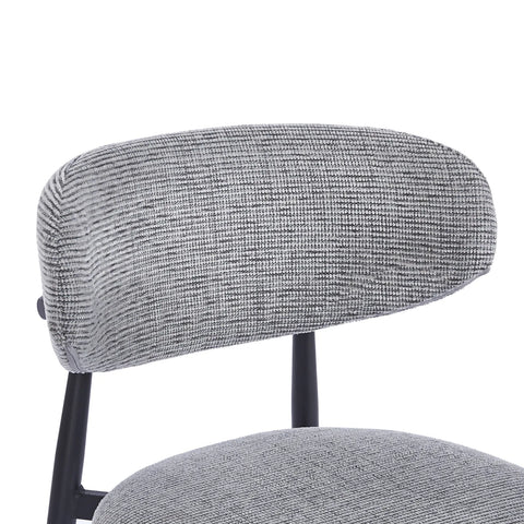 Almos Set of 4 Velvet Dining Chairs - Grey