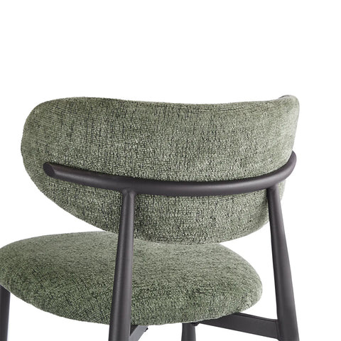 Almos Set of 4 Velvet Dining Chairs - Green