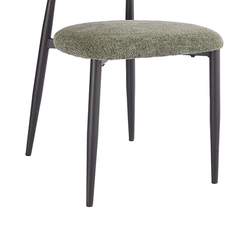 Almos Set of 4 Velvet Dining Chairs - Green