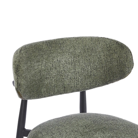 Almos Set of 4 Velvet Dining Chairs - Green