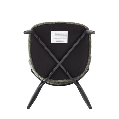 Almos Set of 4 Velvet Dining Chairs - Green