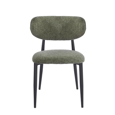 Almos Set of 4 Velvet Dining Chairs - Green