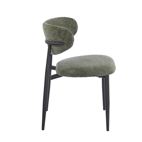Almos Set of 4 Velvet Dining Chairs - Green